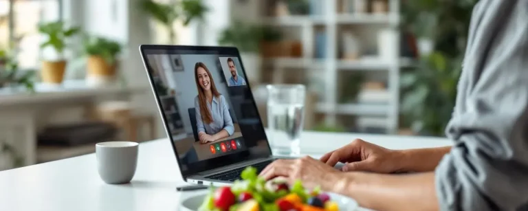 Online-Ernährungscoaching per Video-Call mit gesunder Mahlzeit