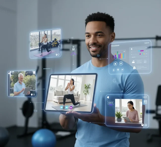 Online Personal Training der Zukunft: Virtuelle Trainer, 1:1 Coaching und flexible Trainingspläne. Erleben Sie professionelle Betreuung überall und jederzeit mit modernen Fitness-Apps.